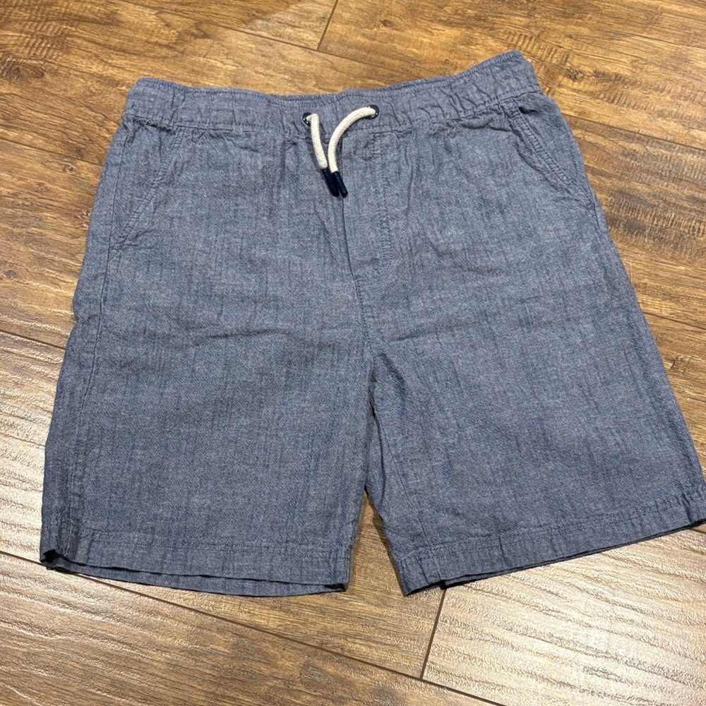 Tommy Bahama Blue Flat Front draw string Jean look Shorts boys size L